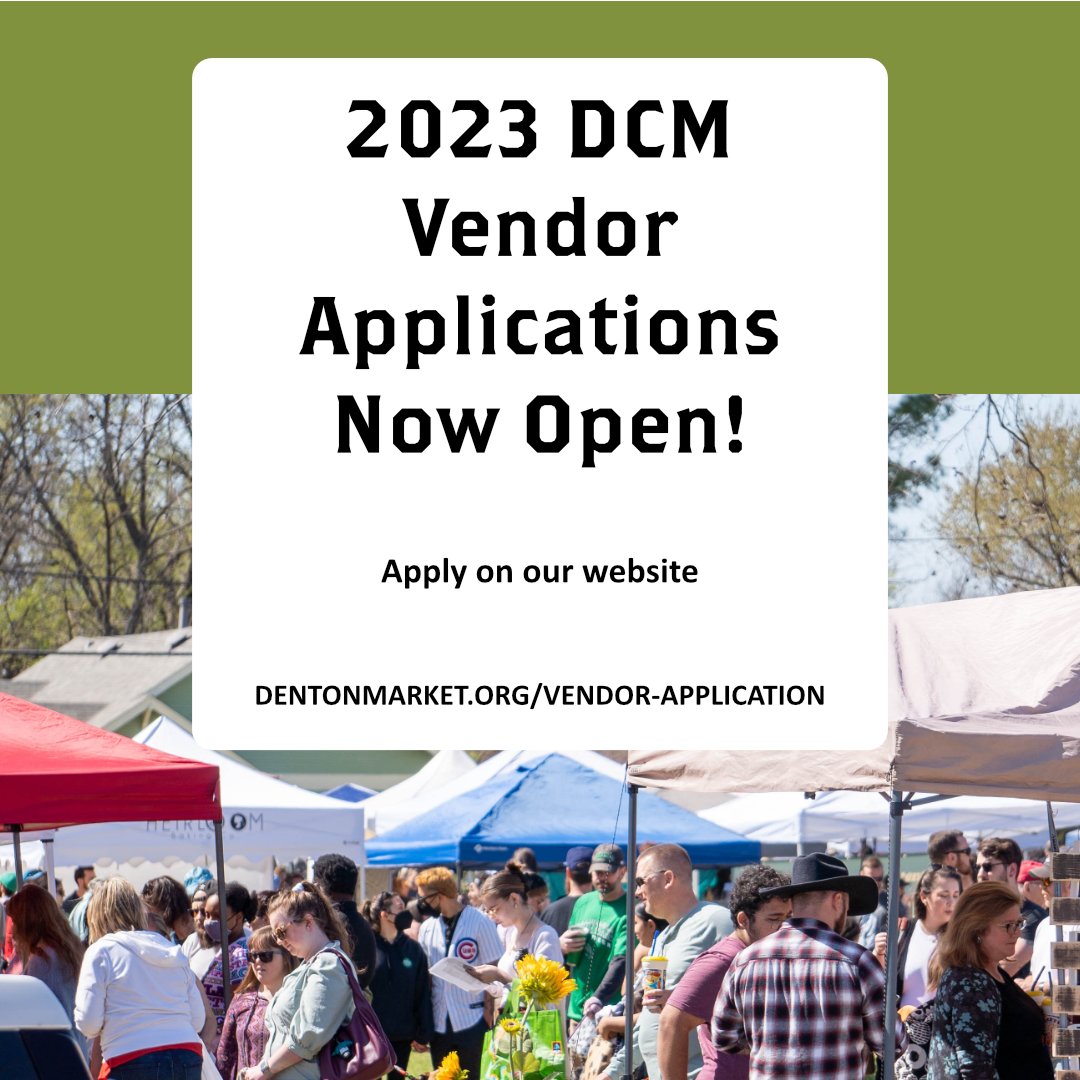 Vendor applications for the DCM 2023 Season are NOW OPEN! Visit the link in our bio to review our 2023 Vendor Handbook before submitting an application! The Denton Community Market is a producer-only market for vendors within a 100-mile radius of Denton
instagram.com/p/Co8OCvSrgxR/…