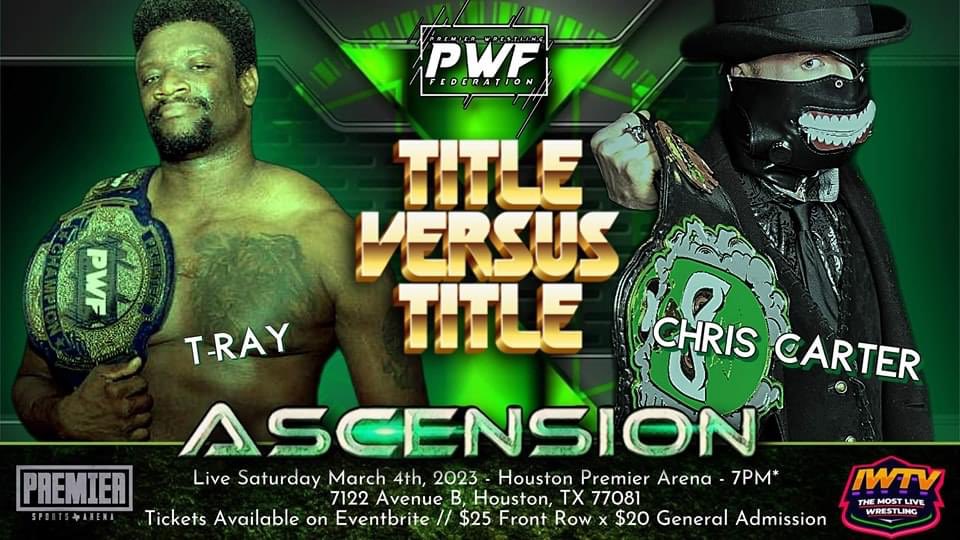 JacobKingHTX's tweet photo. 💥Match Announcement💥
It’s official— @ChrisCarterProW & @The_Ray_Of_Lite will go #TitleForTitle at #AscensionIII in a “Wish A MuthaF—ka Would Street Fight!”
🎟️: https://t.co/s0xzrIGLgF https://t.co/O0qff1FCOT