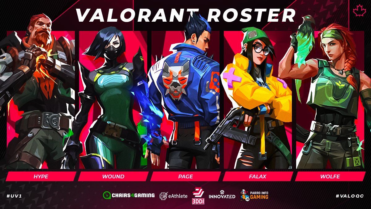 We are more than happy to announce you that uv1 take the decisions to enter the <a href="/PlayVALORANT/">VALORANT</a> scene with a talented full 🇨🇦 from Québec roster who going to compete in the @Valo_QC and other events/qualifications