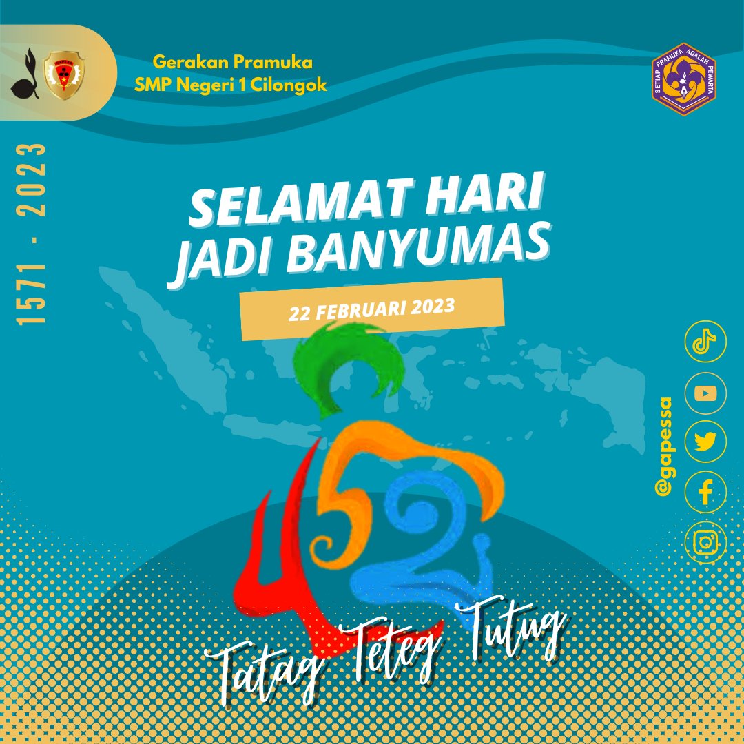 gapessa's tweet photo. Selamat Hari Jadi Banyumas 452.
#gapessa
#pramukajateng https://t.co/XjJEDGhUlZ