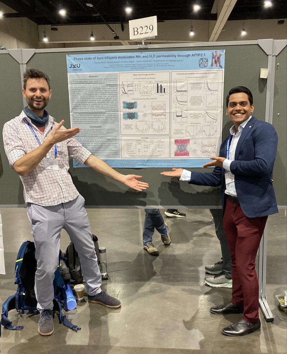 deepaknextprez's tweet image. I didn’t have poster this time at #BPS2023 #SanDeigo but here is my collaborator all the way from Linz, Austria. @BiophysicalSoc