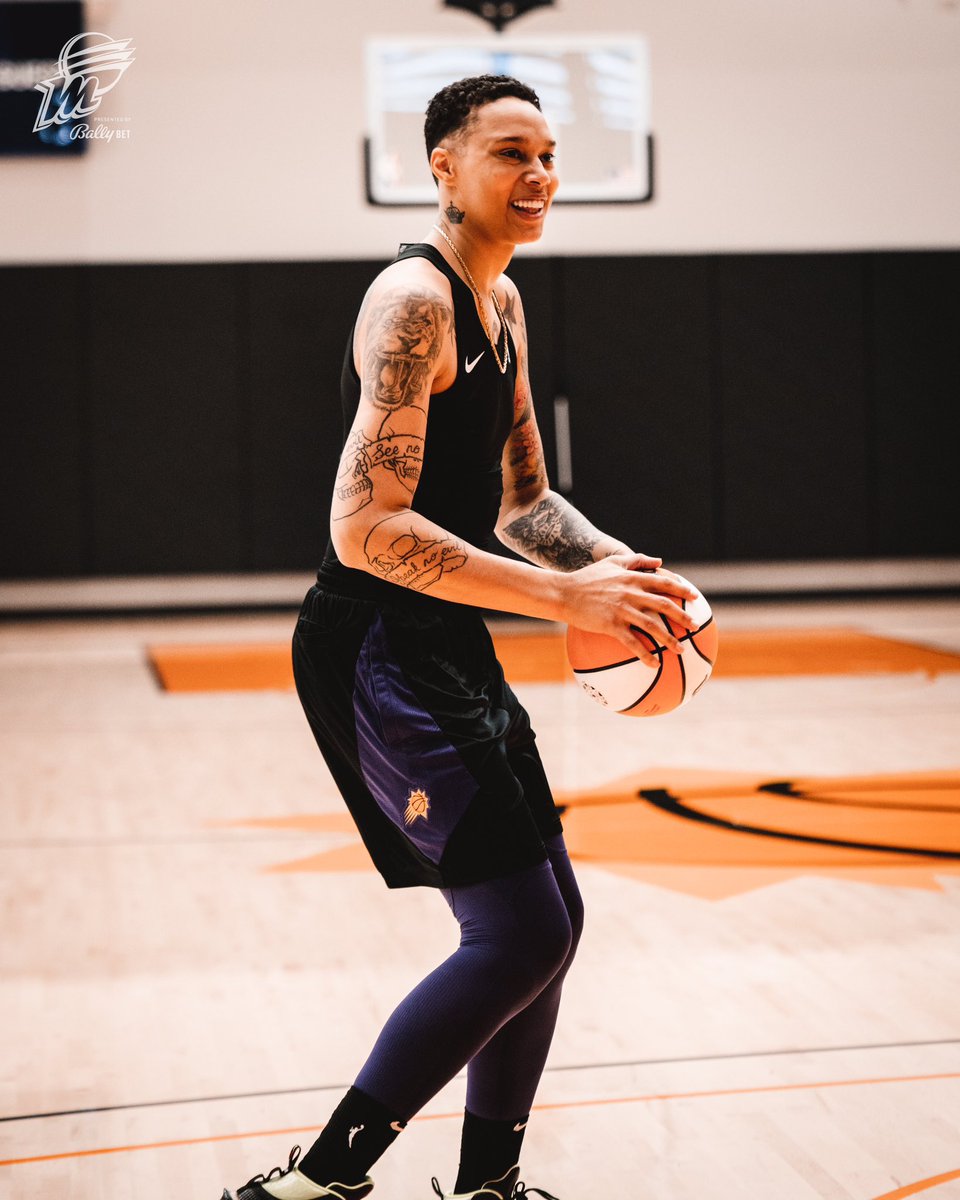 An absolute joy to see Brittney Griner on a basketball court and smiling. 🧡 #WNBA