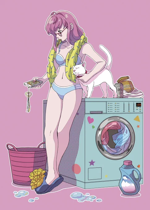猫の日という事で約10年前のイラストをペタリ。とても懐かしい…そして線画が細い 