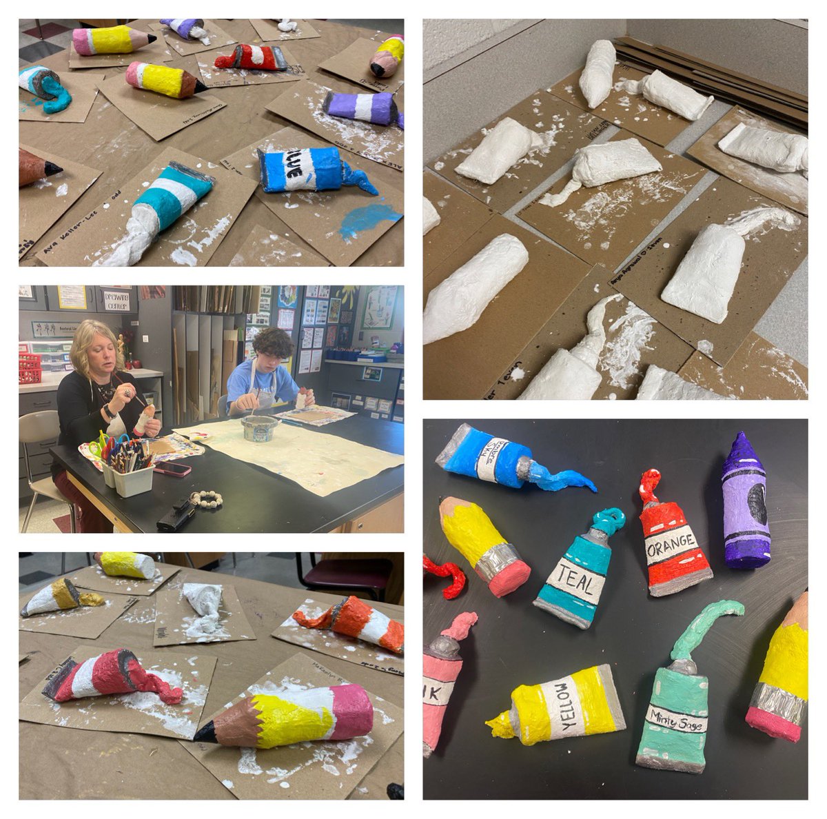 Created some awesome art supplies during our sculpture unit!  Even had a special guest join in on the fun🎨 <a href="/MMS_principals/">MMS principals</a> #mms_encore <a href="/MbgAreaSD/">MechanicsburgArea SD</a>