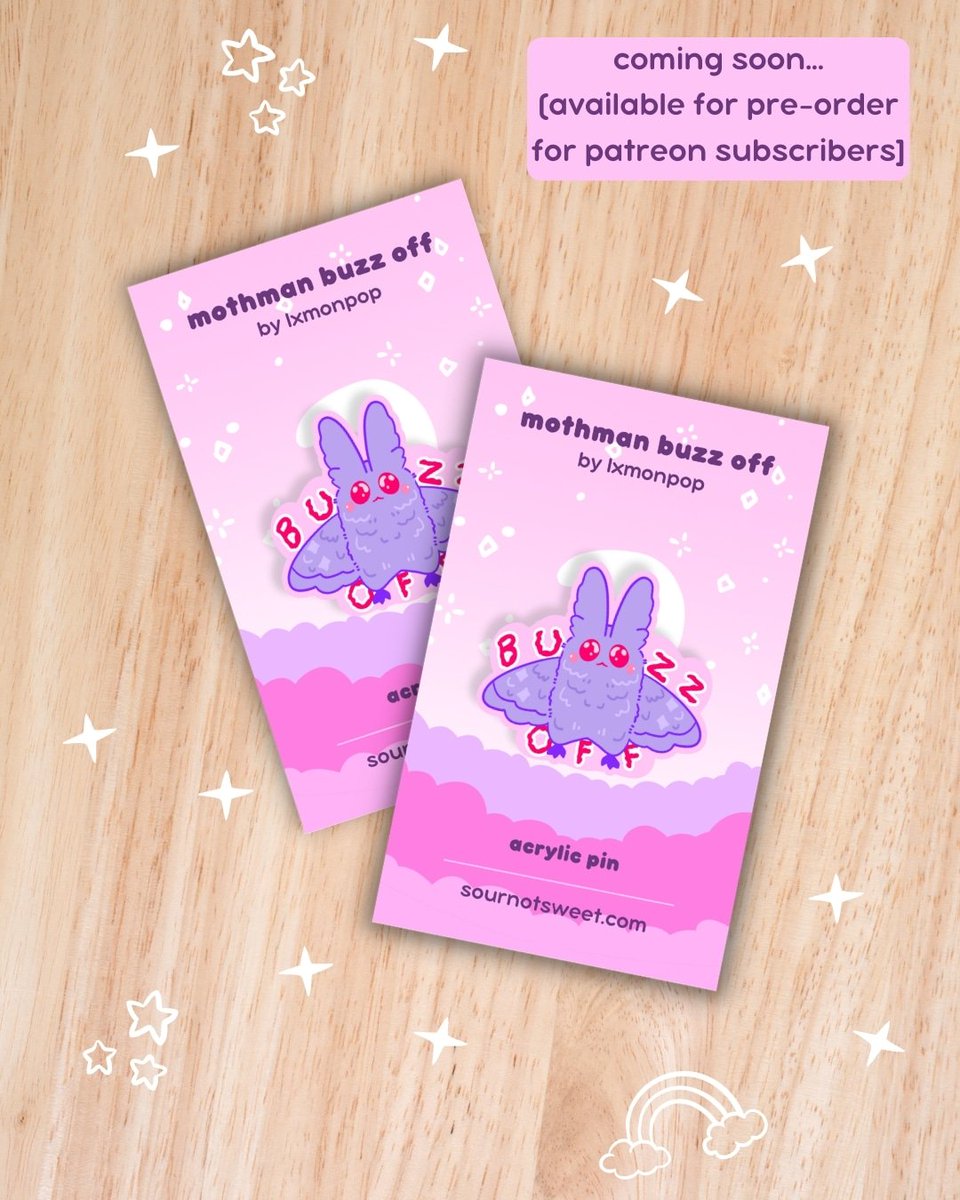 lxm0np0p's tweet photo. cryptid mothman pin will be in the March shop update!! if you want to make sure you secure one (they'll be limited for first release) than you can pre-order them through my patreon! pre-order prices will also be cheaper than the released prices! checkout: https://t.co/LcuraFG8rr https://t.co/I6JuVVYLR8