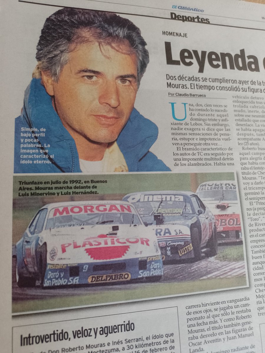 ClaudioBarrueco's tweet photo. ¿Un ídolo en el automovilismo? Bueno, alguna vez me tocó escribir sobre él…

#Periodismo #Diario #ElAtlántico #Archivo https://t.co/ftML2pAje6