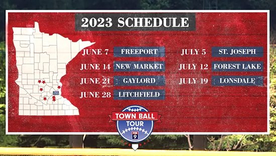 MinnBaseball's tweet image. FOX 9 announces 2023 Town Ball Tour
mnbaseball.org/news/17407