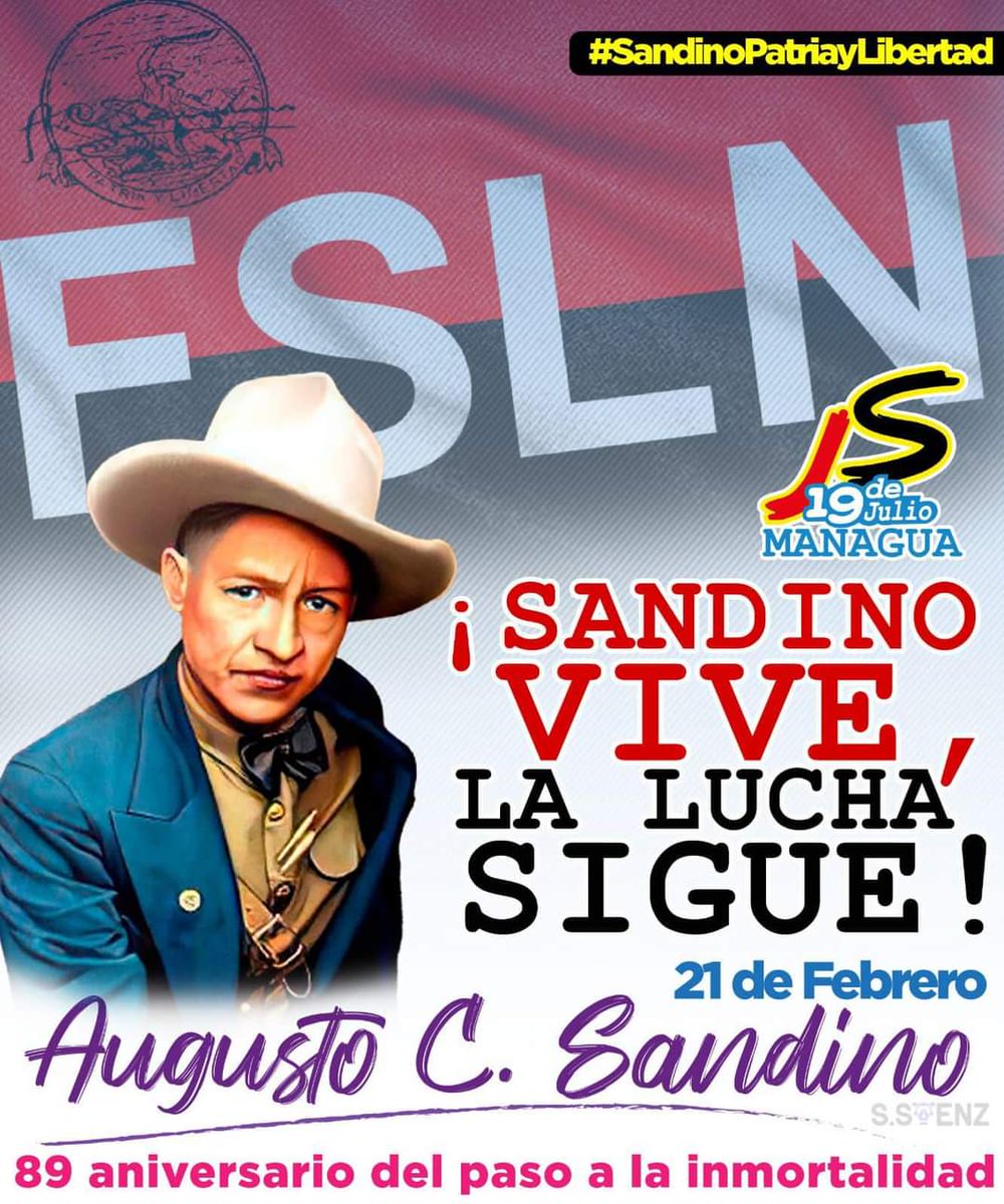 <a href="/noelia_arauz/">𝙼𝚊𝚛í𝚊 𝙽𝚘𝚎𝚕𝚒𝚊 𝙰𝚛á𝚞𝚣🇳🇮</a> Sandino Luz Y Verdad ✊

#UnidosEnVictorias 
#SandinoPatriayLibertad