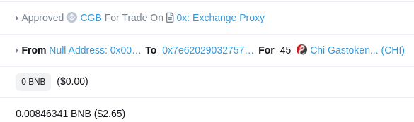 interesting new scam on BSC

someone airdropped a token to lots of addresses, then when addresses try to approve the token to dump it, token just uses gas to mint gastokens and send them to scammer

the approvals never work as well, so its just stealing gas from users