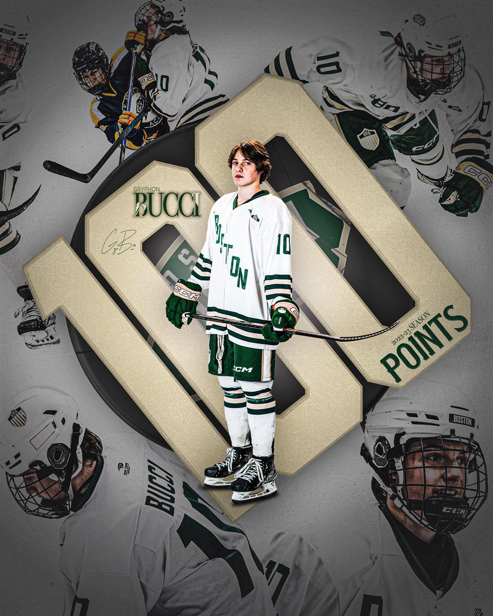 BostonHA's tweet image. Congratulations to @gryphonbucci on becoming the 2nd player in BHA history on scoring 100 PTS in a single season!

Gryphon has 31 Goals 70 Assists for 101 Points in 57 games.

Congrats Bucci!

#DukesUp