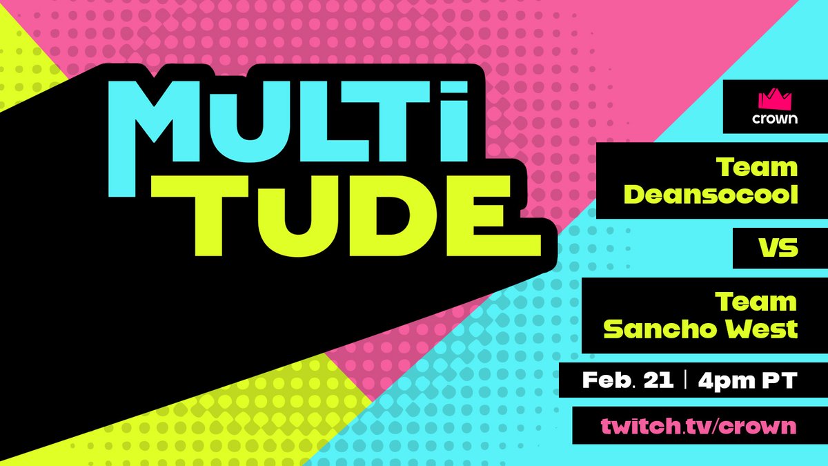 crownchannel's tweet photo. 🚨  MULTITUDE CAPTAINS 🚨 

🕹️ Team @SanchoWest 
\\\\\\\\\\ VERSUS //////////
🕹️ Team @Deansocool
🎮  OVERWATCH 2 [OOPS Matches!]

📺 TODAY. 2/21. 4PM PT. https://t.co/dUuN0w5Xf7