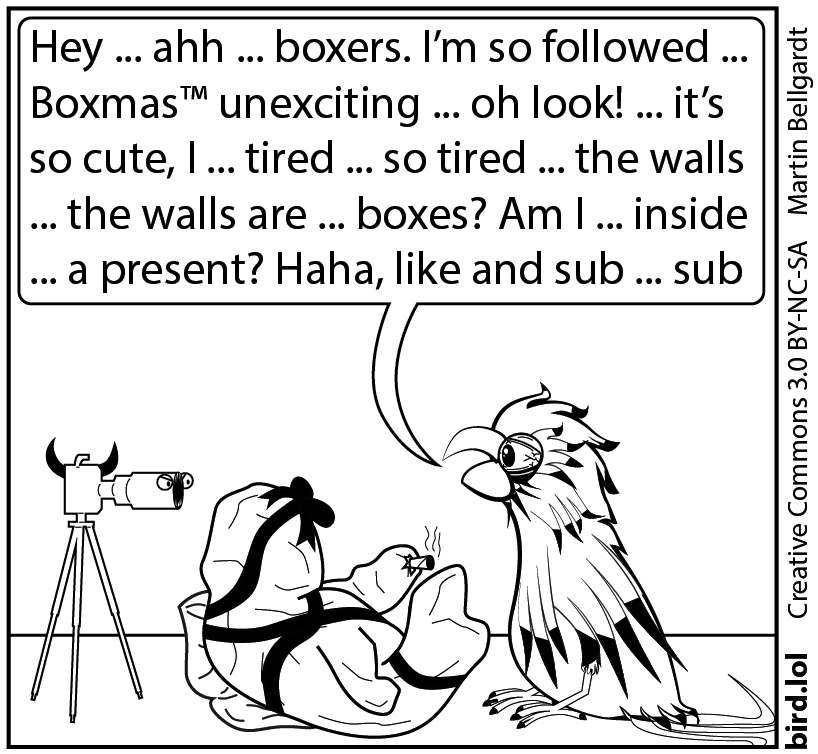 birddotlolbot's tweet photo. Comic 257: Unboxing #NaN
https://t.co/dw0Zce9vR0 https://t.co/CxYC0tcnxb