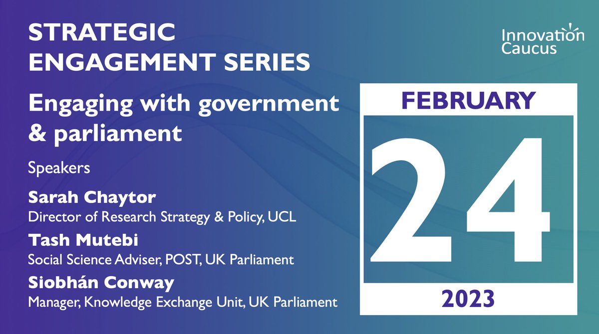 InnovCaucus's tweet photo. Really pleased that our final @InnovCaucus   #masterclass this Friday @ 10am with @POST_UK  and @sarahchaytor_  is so popular that we are increasing the numbers! You can now register here: https://t.co/DUkvM9AjOC https://t.co/jYma6JHXwF