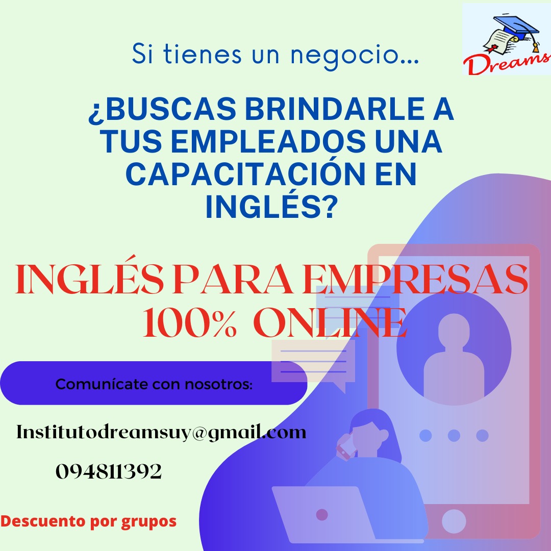 DreamsEnglish1's tweet image. Si estás buscando personal que sepa inglés...¿Pensaste en capacitar a quienes ya trabajan con vos? 
🔸Entrevista sin costo
🔸Clases por niveles (prueba de nivelación gratuita)
🔸Descuentos por grupos
#englishforbusiness
#learnandwork