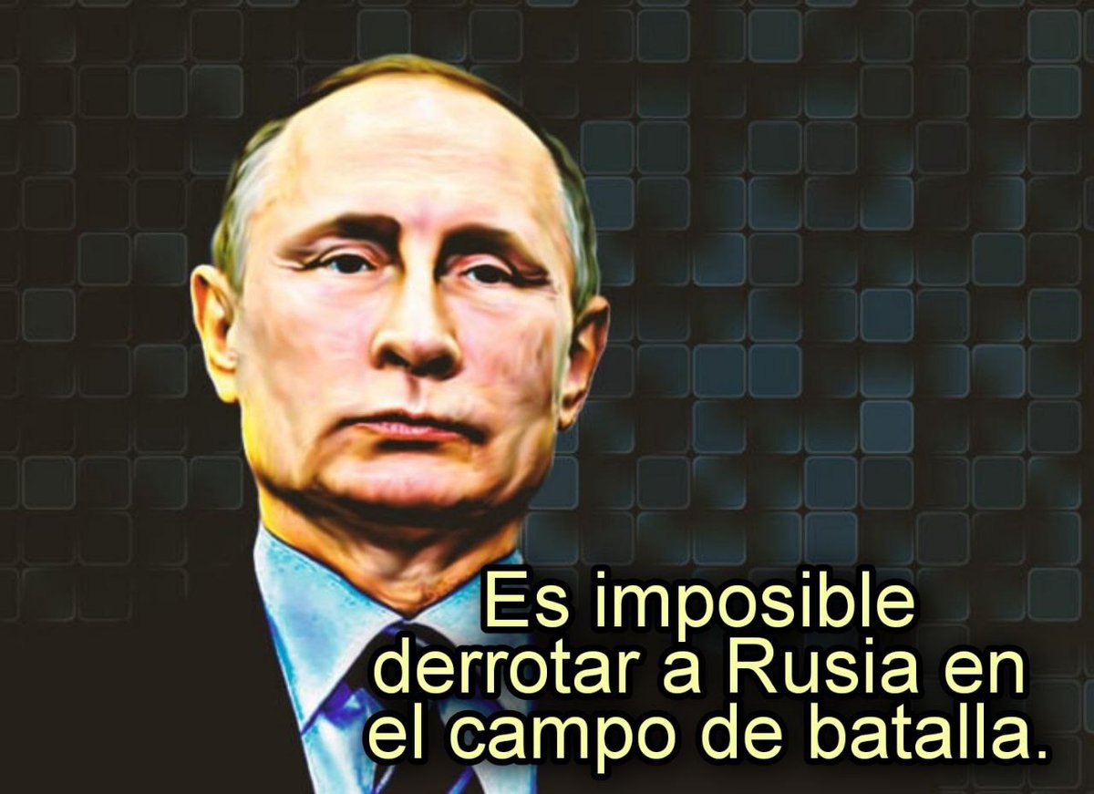 ✉️Hoy, escucharon a Putin, el geoestratega más brillante del mundo está decidido!. La OTAN(🇺🇸🇬🇧) busca vencer a Rusia🇷🇺, Moscú busca vencer a la OTAN....🇺🇦 son simples tontos útiles y "carne de cañón" nazi.

👉Aquí no habrá diplomacia.... Alguno se impondrá al otro, punto!