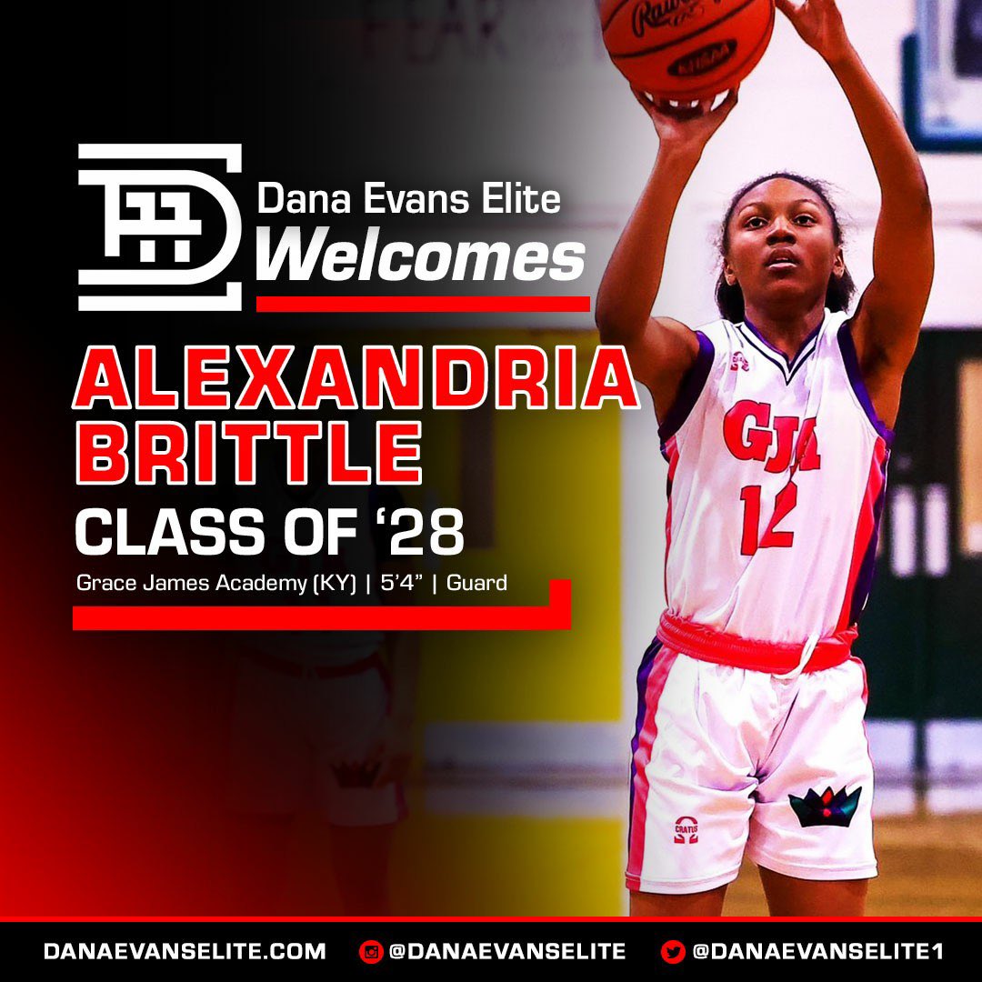 deelite502's tweet photo. Dana Evans Elite would officially like to WELCOME c/o 28 Alexandria Brittle to the program. @Danaaakianaaa @FOCUS_Bball @TheCoach_AB @CoachRobMac @Iron_502 @alyxwhite_ @PGHKentucky https://t.co/5ffyRvo7D8