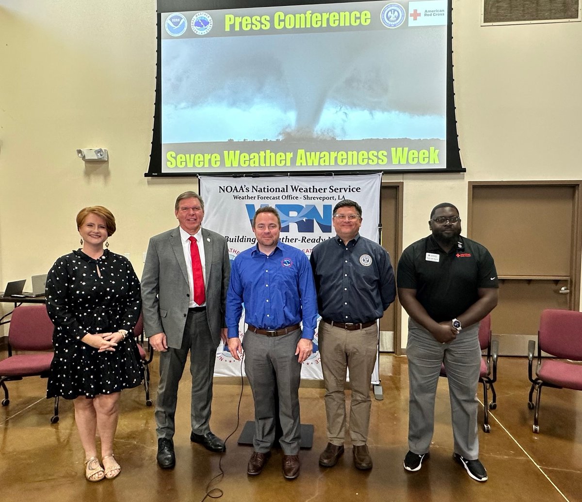 cityofbossier's tweet photo. We enjoyed hosting this year's Severe Weather Awareness Week 2023 press conference with the @NWSShreveport office. Fantastic information shared to help you be #weatheready. Click here for everything you need to know ➡️ https://t.co/7WiMKOyeNZ #SWAW https://t.co/LmIraBLy1d
