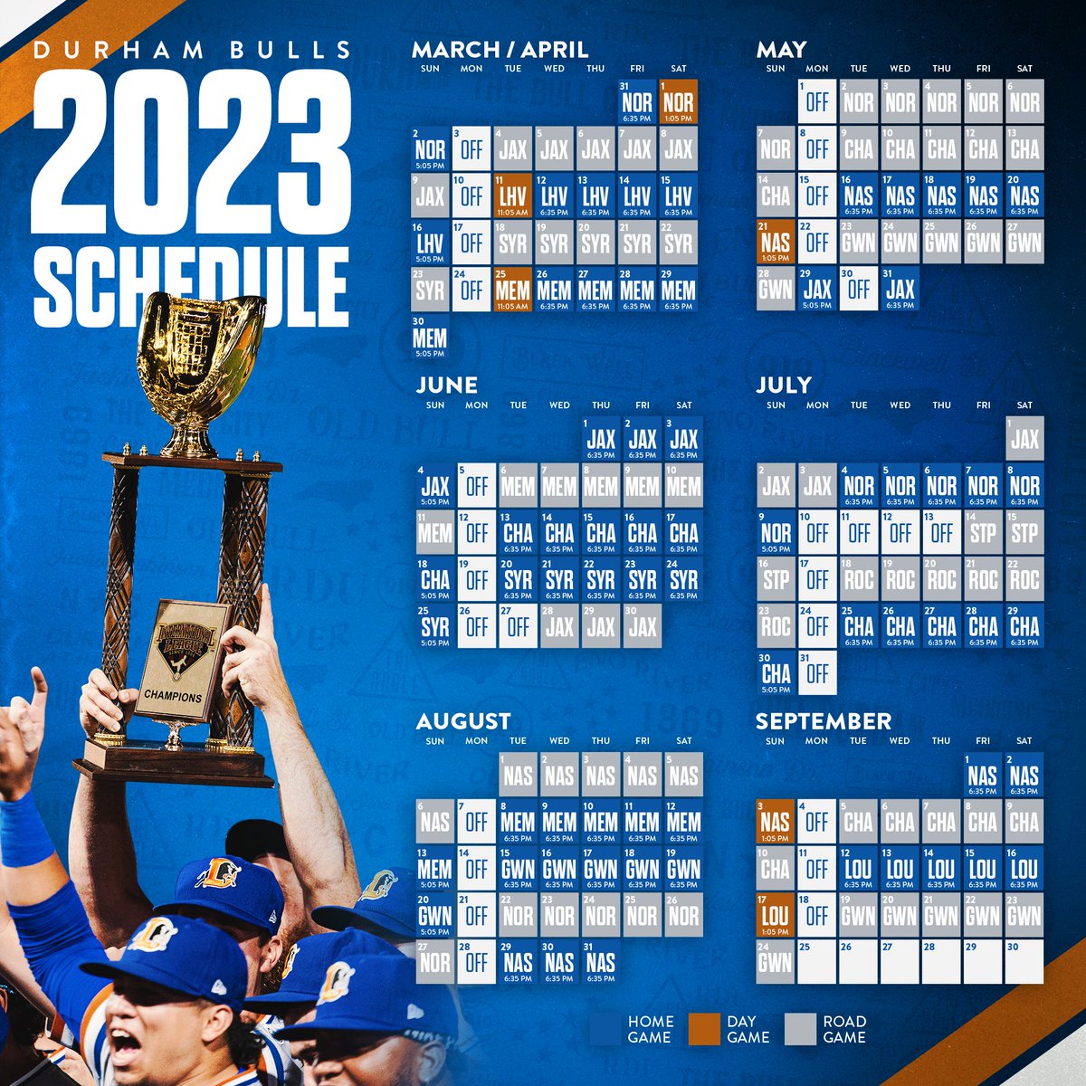 Durham Bulls on X: Tickets for ALL 2023 home games are now available! / X