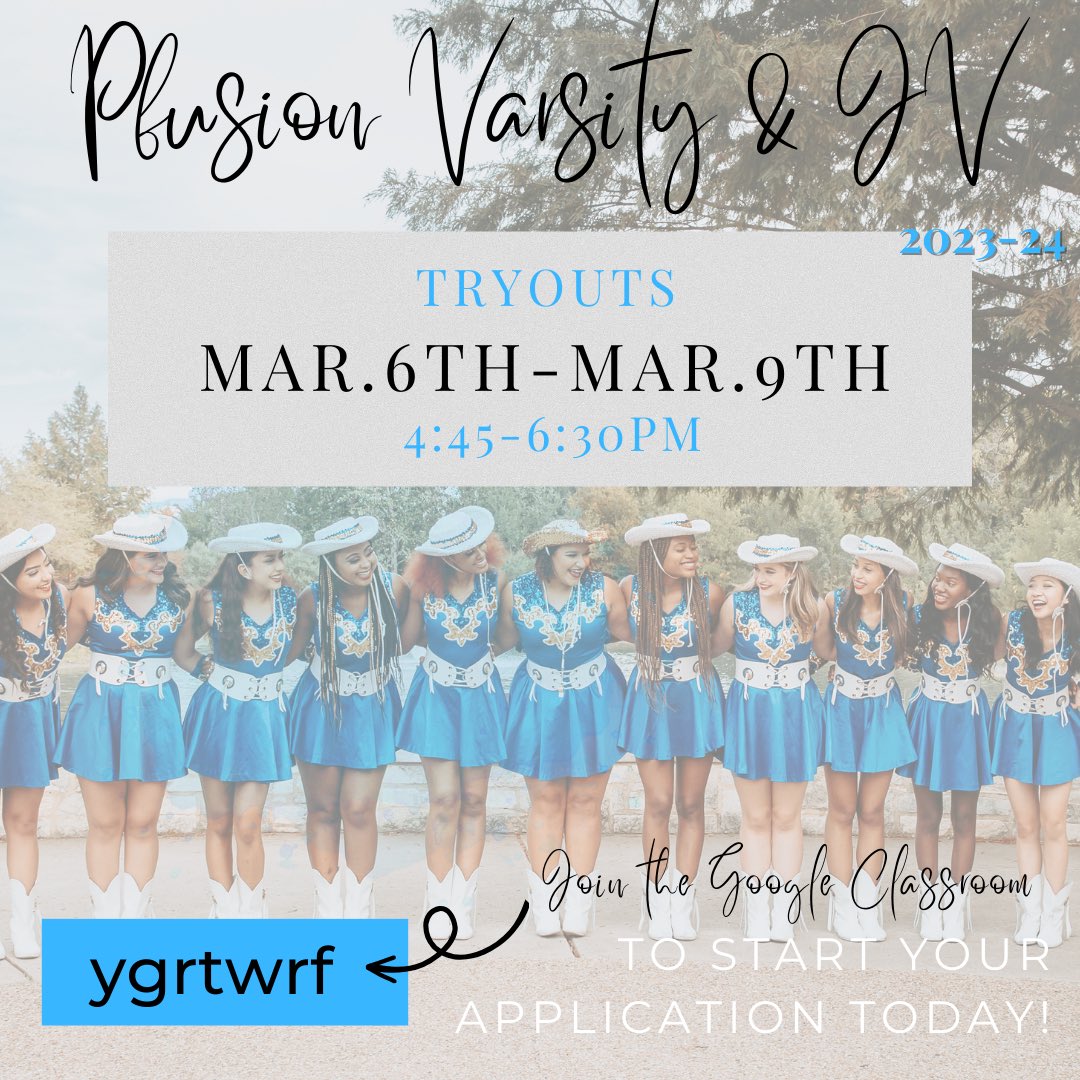 LPD_Pville's tweet photo. Our final round of Pfusion Dance Auditions are only 2 weeks away. Don’t miss your chance to be apart of our family! https://t.co/rY2Y7kRJK1
