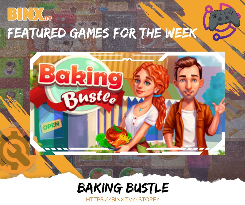 ElysiumRsa's tweet photo. Bake up a storm on an epic cooking adventure that spans the world of food with Baking Bustle!
Get it now on BINX!
https://t.co/ZKDbxrEdAs
#games #gaming #esports #trendinggames #gamersunite #streaming #streamwithus #livestream #bakinggames #baking #baki… https://t.co/RX5NxJVYyP