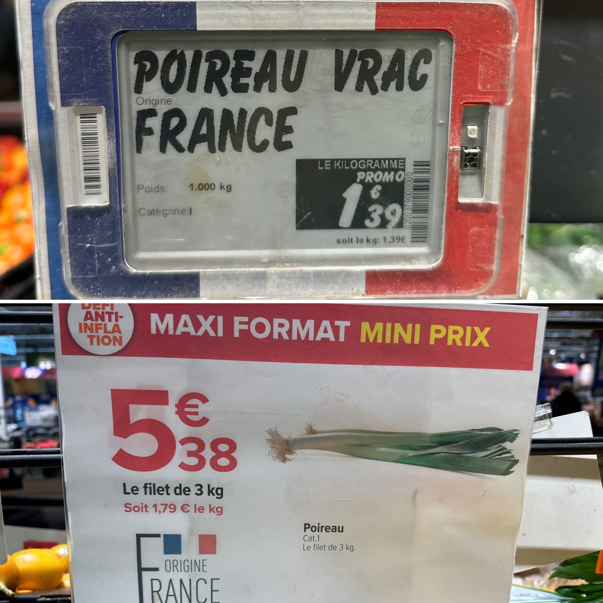 adiGEB_74's tweet photo. @CarrefourFrance merci pour ce bel exemple de défi anti-inflation ! Vu à Carrefour Montesson ce jour. https://t.co/JKpQzUrrZA