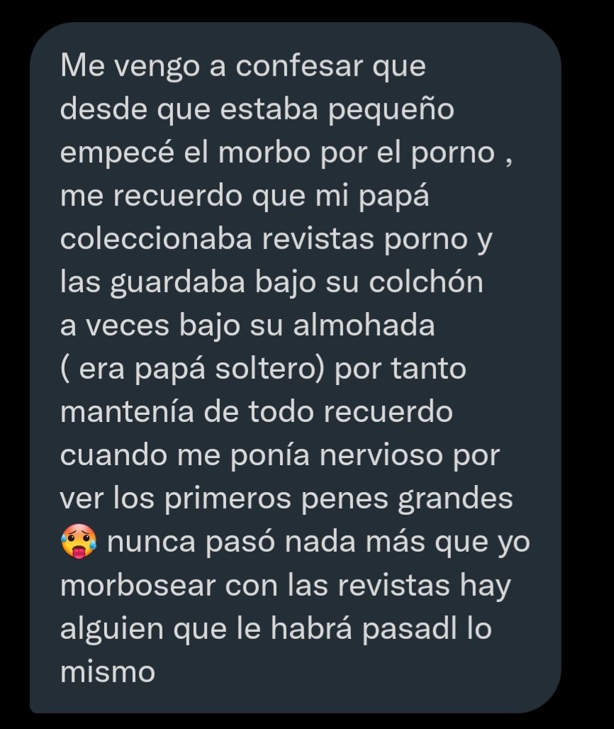Confiesate sv on X: Confesión 283- Revistas porno de infancia  🤤🤤🤤🔥📩confiesatesv RT activa las notificaciones para que te llegue  cada que subimos confesión t.cor2KTufCJzc  X