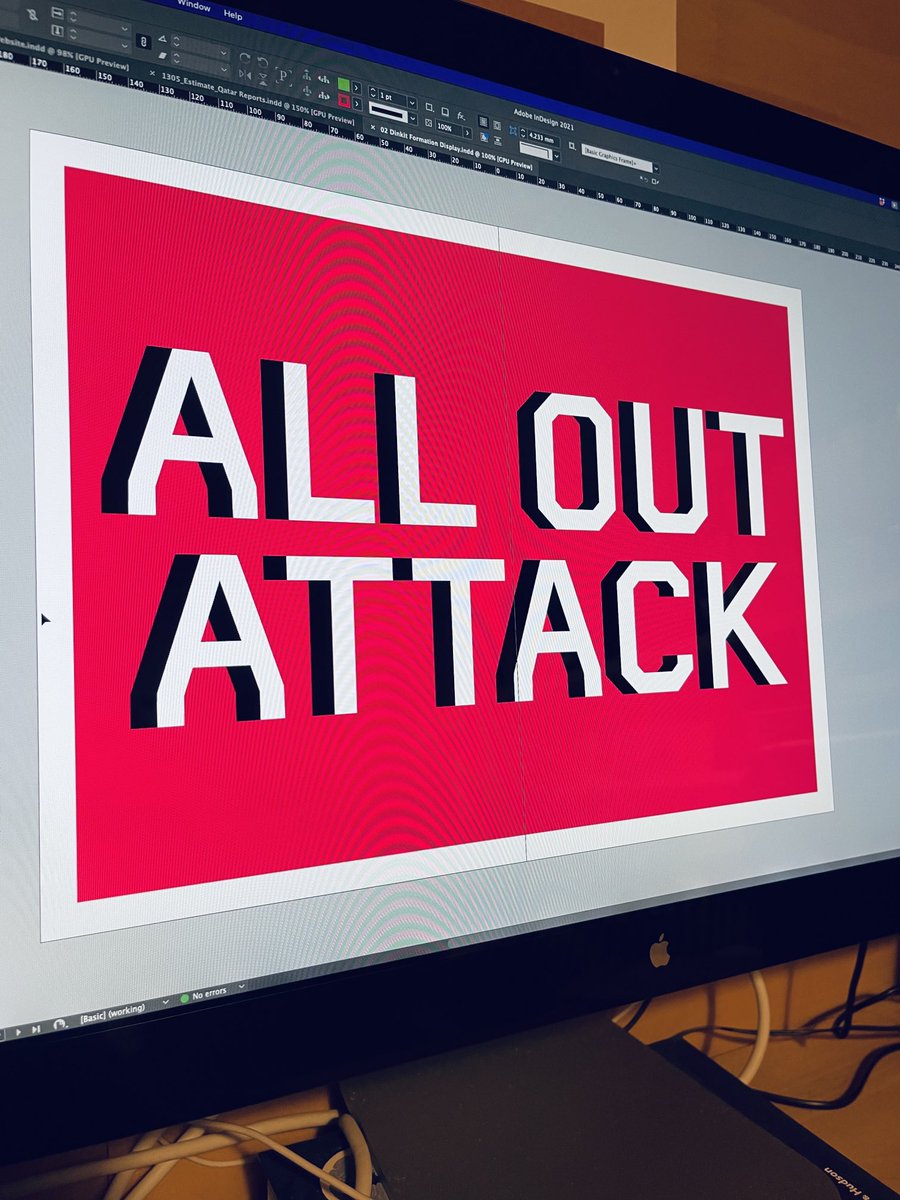 WIP spread for a football type specimen booklet. We’re going AOA on this one.