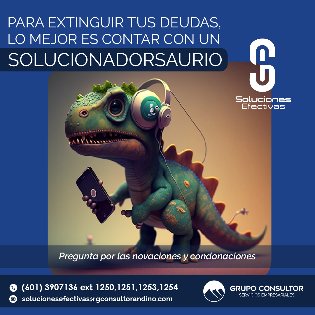 GRUPO_CONSULTOR's tweet photo. ¡No esperes más para extinguir tus deudas! Comunícate con nuestra área especializada Soluciones Efectivas por Grupo Consultor 🦕🌟

#MemeSaurio #Meme #2023  #colombia #dinosaurio #deudas #solucionador #soluciones #efectivas #pagos #ahorro #extinguir #minidino https://t.co/JlHjWxq6JO