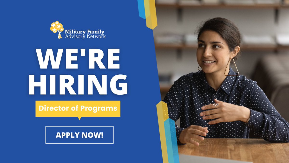 DoylesTake's tweet photo. #Hiring: Join @Mil_FANet, a leading voice for #military &amp; #veteran families, as our next Director of Programs. #nonprofit #milfam

👉 https://t.co/pfSYt7X8fj https://t.co/Pe40H5zRhI