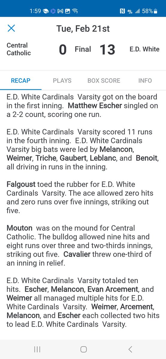 NOCA Baseball tweet media