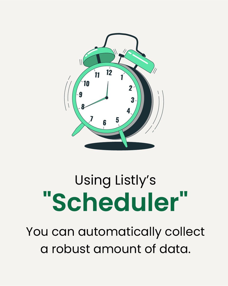 listly_io's tweet image. The "Scheduler"⏰ feature of Listly is just one of the many things that our service can do! Data is always changing, but don't worry, Listly will take care of everything for you!🥳
#noncoding #webscraping #chromeextensions #onlinetools #marketresearch #data #productivity