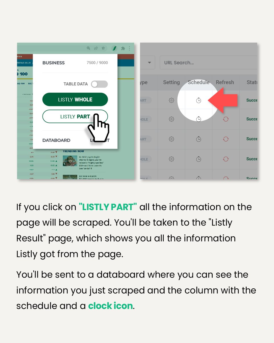 listly_io's tweet image. The "Scheduler"⏰ feature of Listly is just one of the many things that our service can do! Data is always changing, but don't worry, Listly will take care of everything for you!🥳
#noncoding #webscraping #chromeextensions #onlinetools #marketresearch #data #productivity