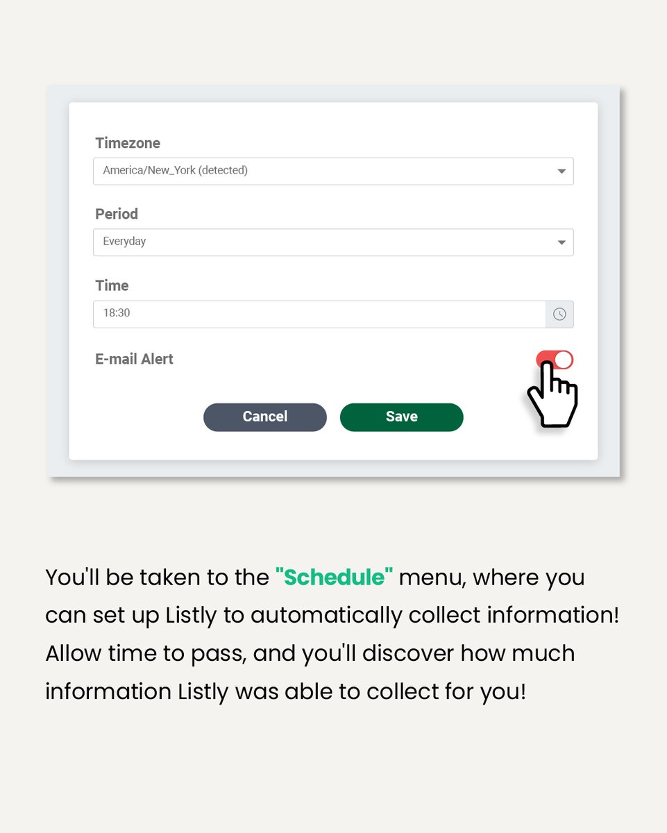 listly_io's tweet image. The "Scheduler"⏰ feature of Listly is just one of the many things that our service can do! Data is always changing, but don't worry, Listly will take care of everything for you!🥳
#noncoding #webscraping #chromeextensions #onlinetools #marketresearch #data #productivity