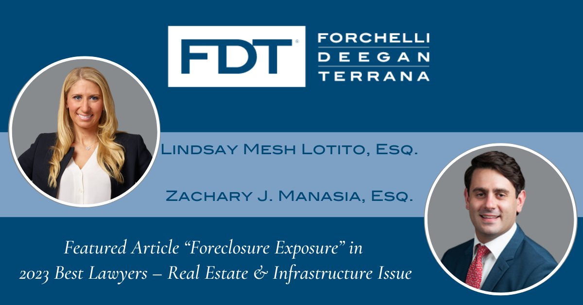 Forchelli_Law's tweet photo. (1/2) “Foreclosure Exposure”
Lenders will need to think carefully before unequivocally accelerating a loan so that the statute of limitations does not start running to their disadvantage. https://t.co/9LJilkgBYf