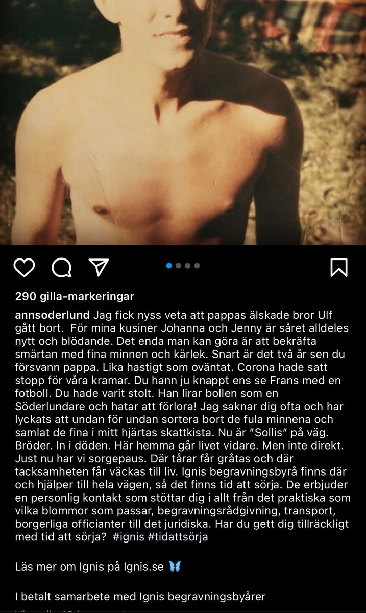 AdvokatStahl's tweet photo. Något av det mest okänsliga jag läst på sociala medier. Kapitaliserar på sin farbrors död. Herregud. https://t.co/Zj92d5y2MB