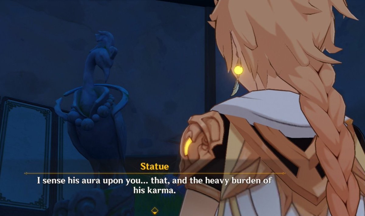 AlatusAether's tweet photo. @yun11399 Hi 😊 when Pervases says in Xiao's story quest, that he can sense Xiao's aura on Aether is pretty much indicating that it isn't affecting Aether in a bad way since we never saw ae suffering from it. Also in the teapot, Xiao is indicating that Ae has a 'healing effect' https://t.co/Pm5wPO30Sv