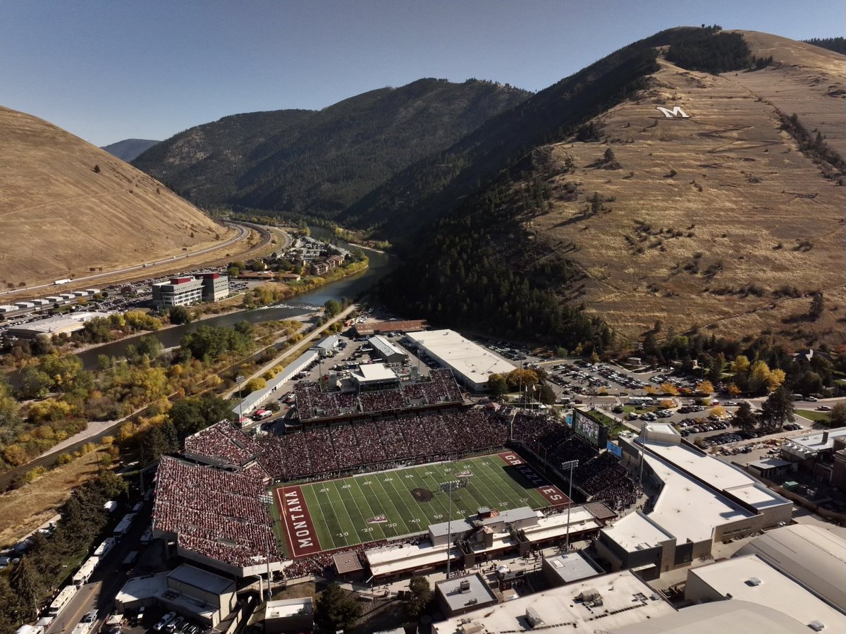 Greatest place on Earth to watch a football game. Pretty close to heaven. #Griznation #Grizfootball #Griz #Missoula #Montana
