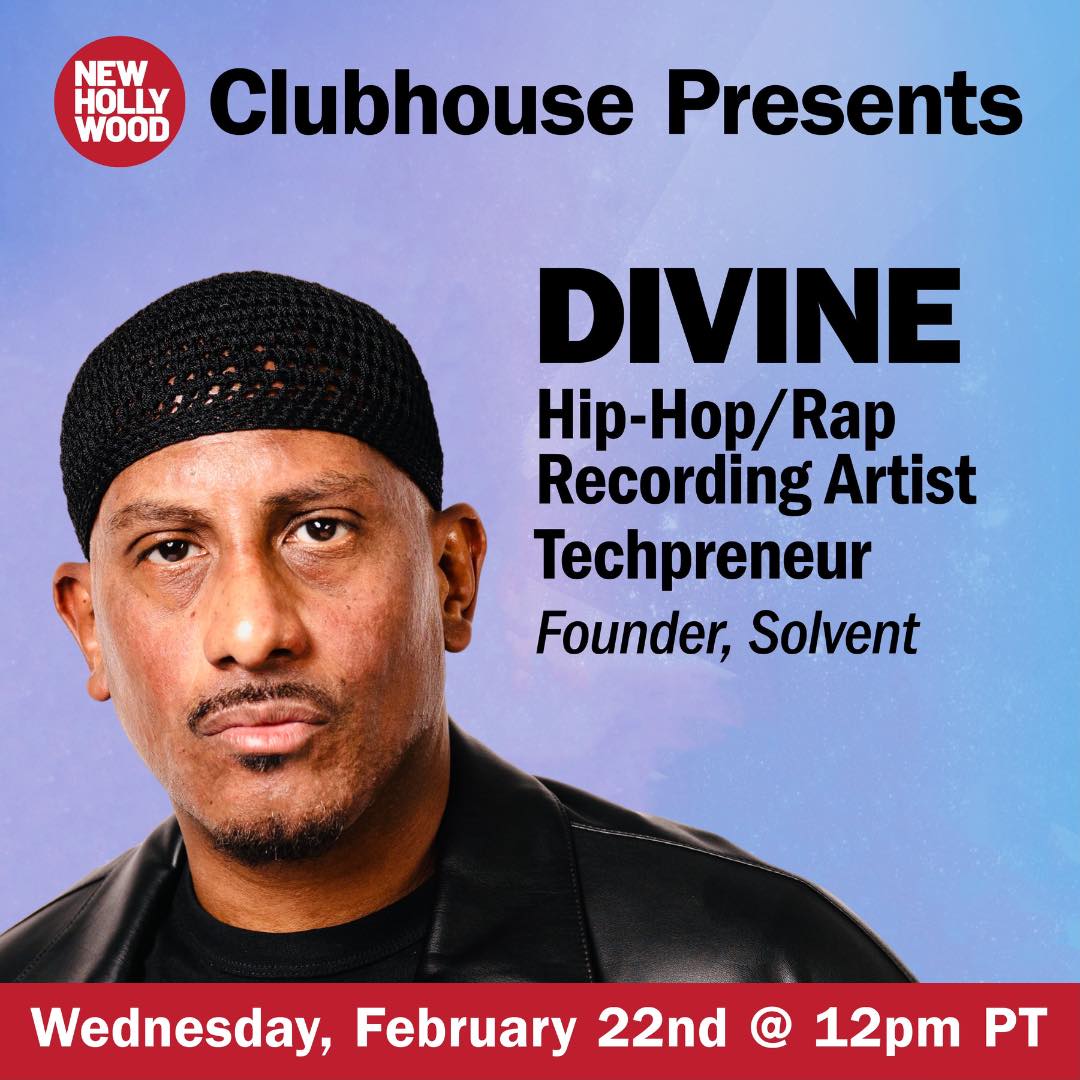 justsolvent's tweet photo. Catch @divine4thletter dropping jewels Wed. 2/22 at 12PM PST / 3PM EST via @Clubhouse on @NewHollywoodNow with @VargasGirl! We’ll be building on my personal life story and entrepreneurial journey of redemption, music, tech, @justsolvent, and more! 🔥🔥🔥 

Link: https://t.co/c7g99nCiEJ