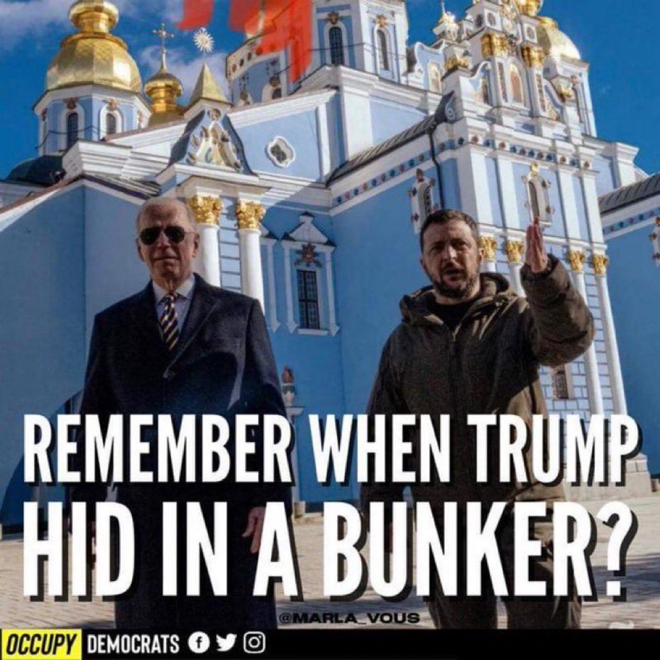 TonyHussein4's tweet image. The difference between Biden and Trump is that our current President, Joe Biden, doesn't hide in a bunker. Do you remember when former President Donald Trump hid in a bunker?
