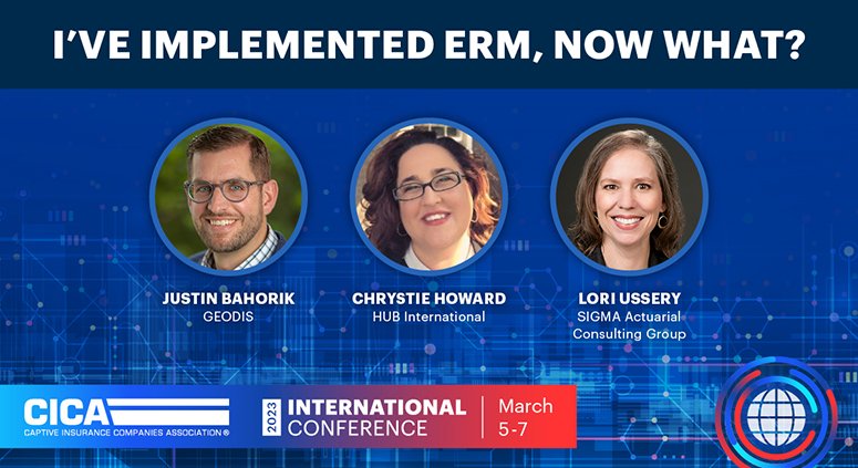 SIGMAactuary's tweet photo. As more and more companies implement #EnterpriseRiskManagement programs, a common question is “Now what?”. Don't miss Actuarial Consultant, Lori Ussery's session on March 6th at #CICAconf23! https://t.co/rSogbCWwb2