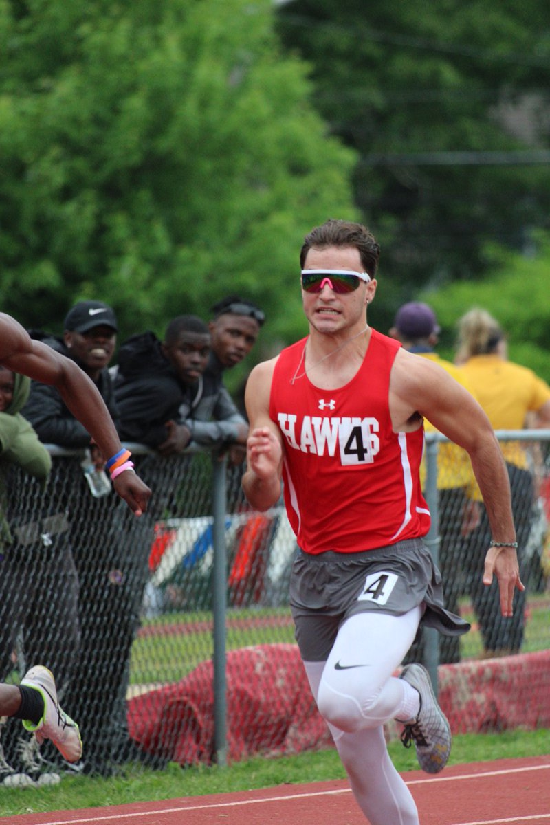 Zach Gruber's fourth place finish in the 55 dash with a PR of 6.7 at NJSIAA States this past weekend. FlyHighHawks!