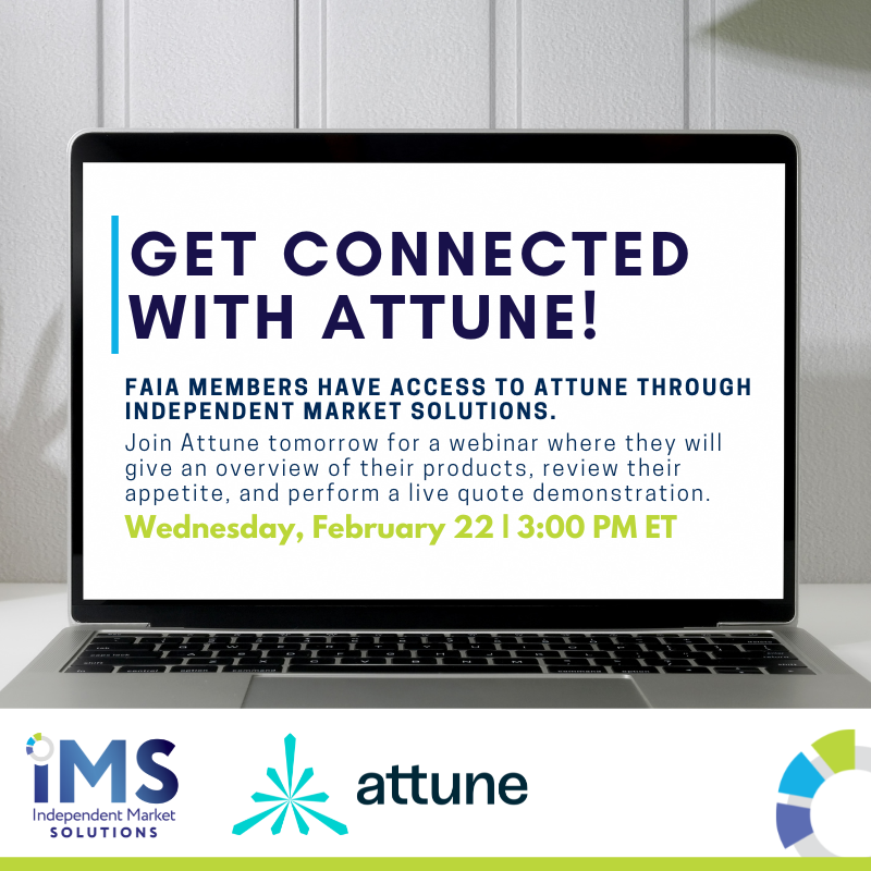 There’s still time to sign up for <a href="/AttuneInsurance/">Attune</a>’s webinar tomorrow! Don’t miss your chance to see an overview of their products, review their appetite, and watch a live quote demonstration. Register today: bit.ly/3Yid3Pv