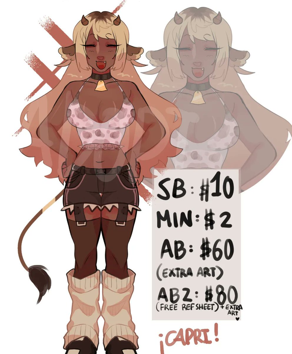 samandruu's tweet photo. Me ayudaría mucho q compartan! (⁠ ⁠◜⁠‿⁠◝⁠ ⁠)⁠♡

If you need to be tagged in upcoming adopts let me know!
!!
--------------------

SB: $10
MIN: $2
AB: $60 (+ extra art)
AB2: $80 (ref sheet+ extra art)

-------------------- https://t.co/nA5TgfY1fR