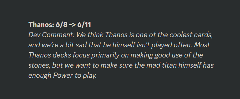 OceanMud's tweet photo. Did he really need a buff?!

Thanos is:
✅ Highly represented on ladder 
✅ Topping meta lists 
✅ Winning tournaments 

I have confidence in the devs but this is one change I wish wasn't inevitable... https://t.co/WKj56yrRc5