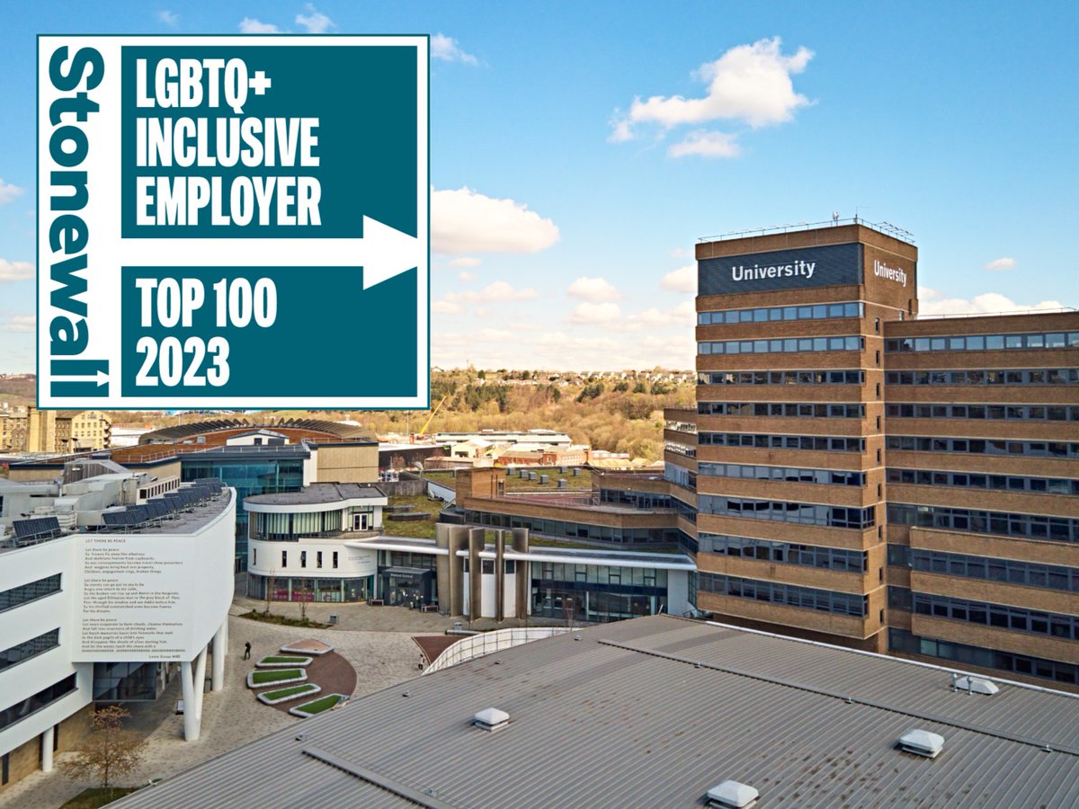 📰 News: We're delighted that the University has been listed in the top 100 employers in the <a href="/stonewalluk/">Stonewall</a> Equality Index 2023, recognising our work on supporting #LGBTQ+ staff to be themselves in the workplace. Read more: hud.ac/ol7