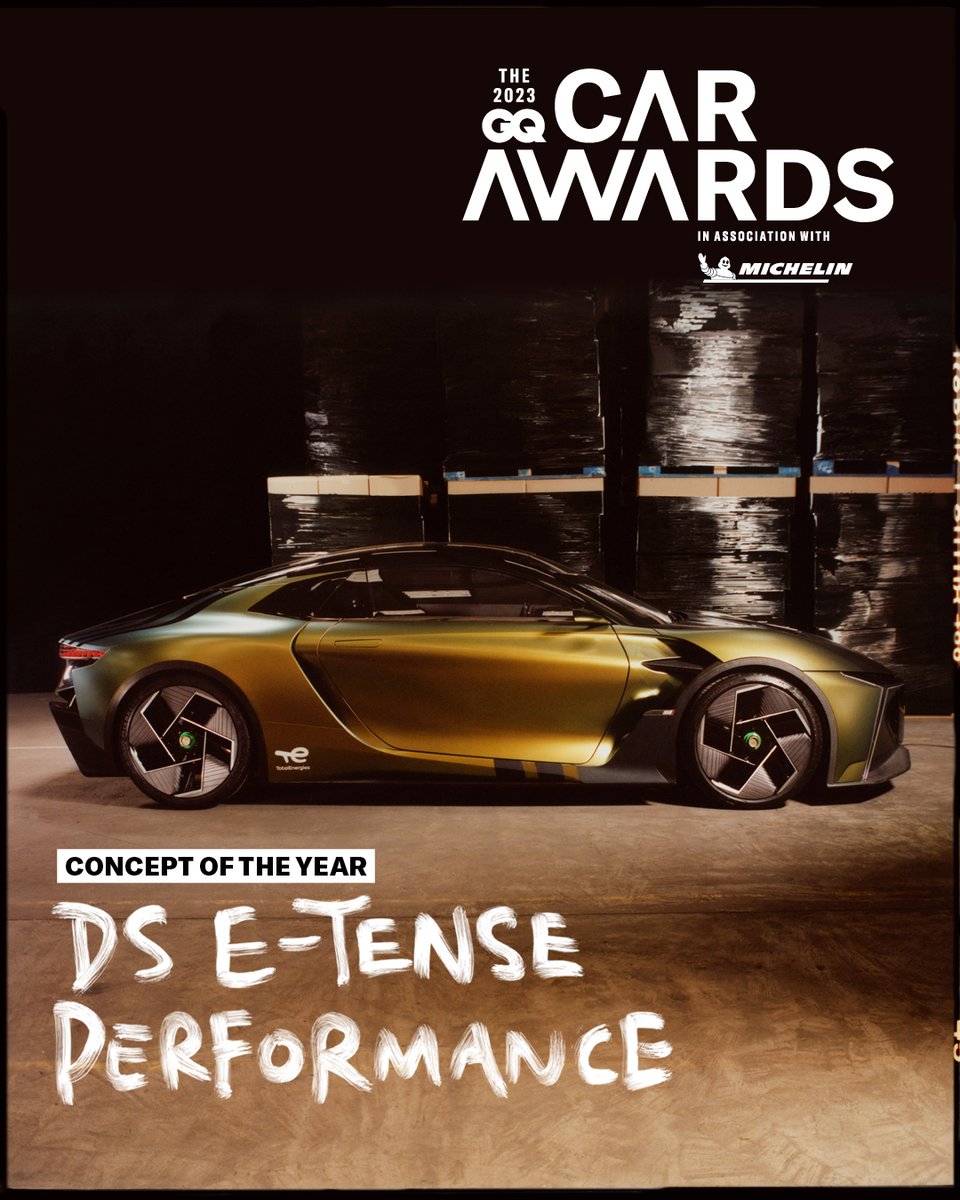 ds_automobiles's tweet photo. Live from @TheSavoyLondon: DS E-TENSE PERFORMANCE named concept of the year at 2023 #GQCarAwards! 🏆
#DSautomobiles #DSETENSEPERFORMANCE https://t.co/iF9szU0yTA