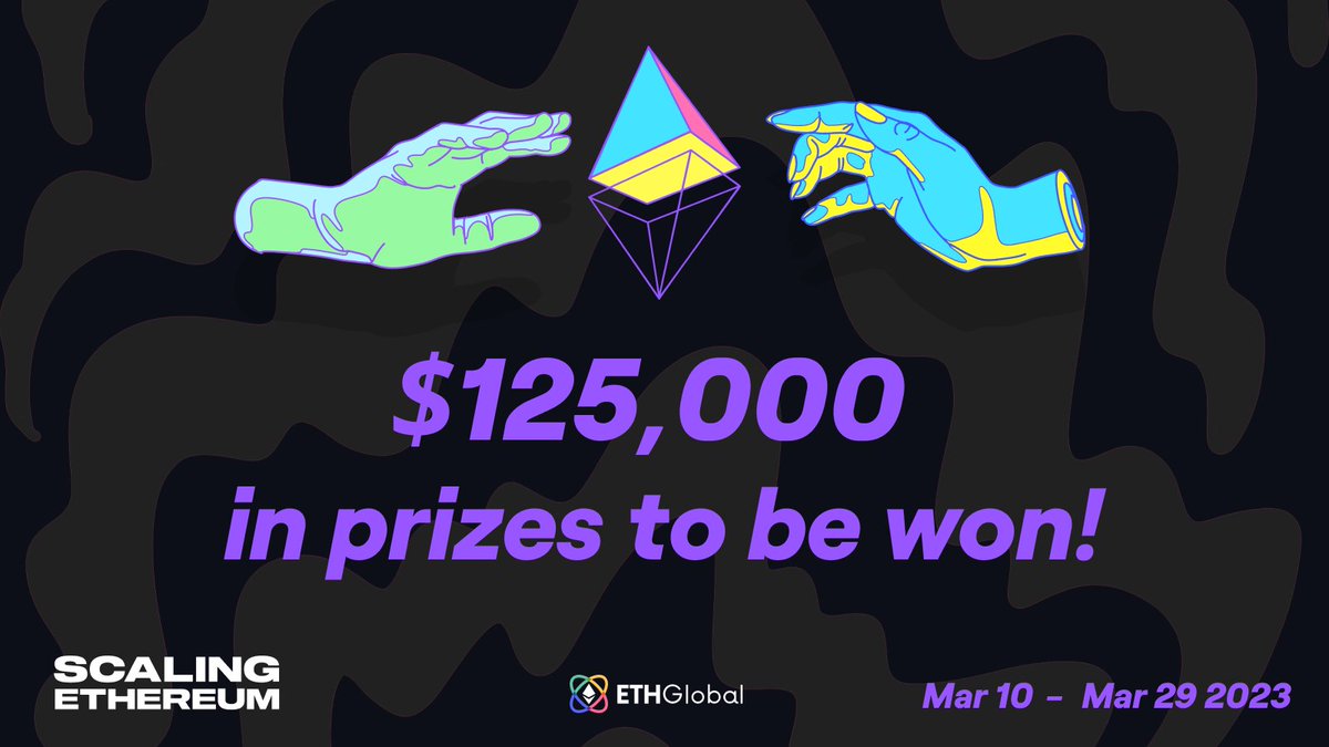 Help scale Ethereum to the next million users! 

Join hundreds of developers worldwide in shaping the future of our ecosystem to win over $125,000+ in prizes

👇/🧵 Learn more about some of our amazing partners and their bounties for our upcoming hackathon