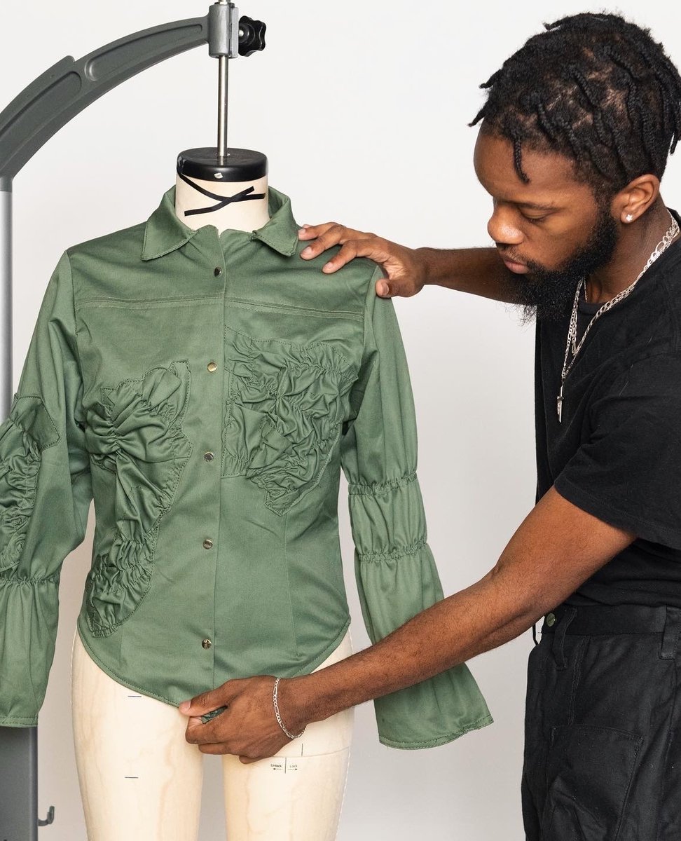 FashionWeek's tweet photo. Spotlight Series: Emerging Black Designers 

Justin P. Etienne is a 26 year old Brooklyn born Haitian Fashion Designer. He taps into his inner child through art and design to challenge the status quo in today’s society. 

Photos courtesy of the designer. https://t.co/ldAUE8FpyM