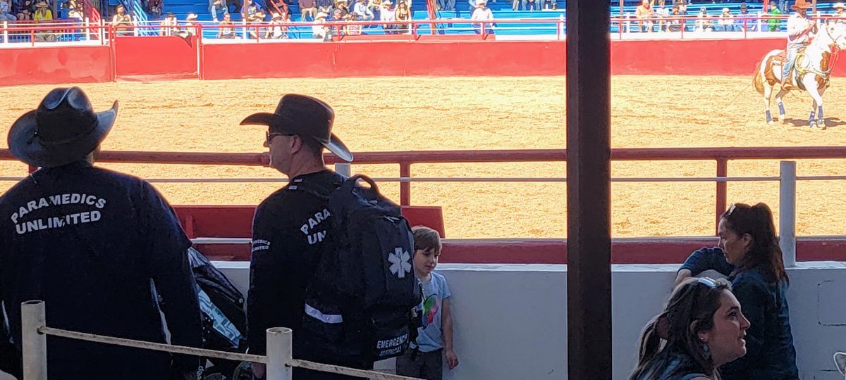 ParamedicsUnltd's tweet photo. This isn’t our first time at the rodeo, and we’re just as proud and happy to be here as we’ve always been. #medicalstandby #rodeo @paramedicsunltd https://t.co/fHDVsfkwri