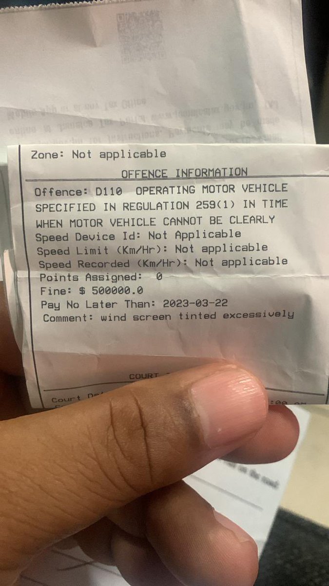 mikey_esquire's tweet photo. Can someone with more legal sense than me explain what is happening here? Because how a police going to write a 500k ticket for tint???? https://t.co/gmELPRbwkE